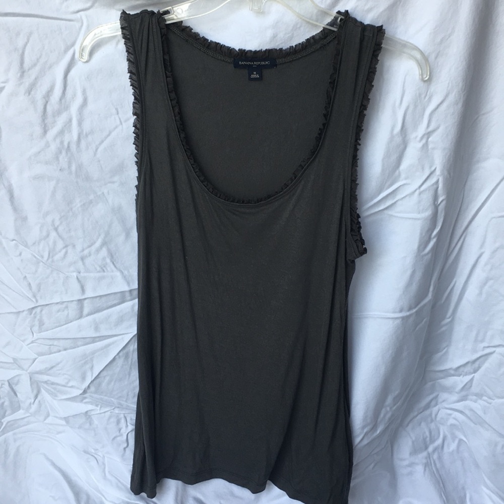 Banana Republic ruffle trim tank top